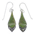 Southwest Sterling Silver Turquoise Inlay Hook Dangle Earrings VX55848
